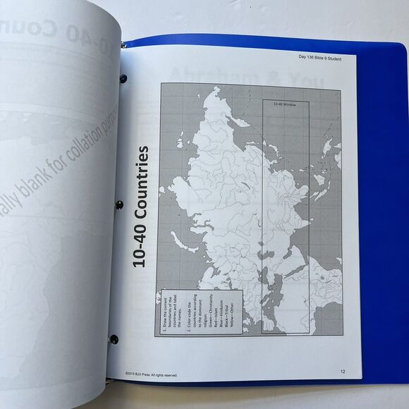 BJU Press Bob Jones University Bible 9 Student Handouts Homeschool Curriculum - Picture 6 of 10